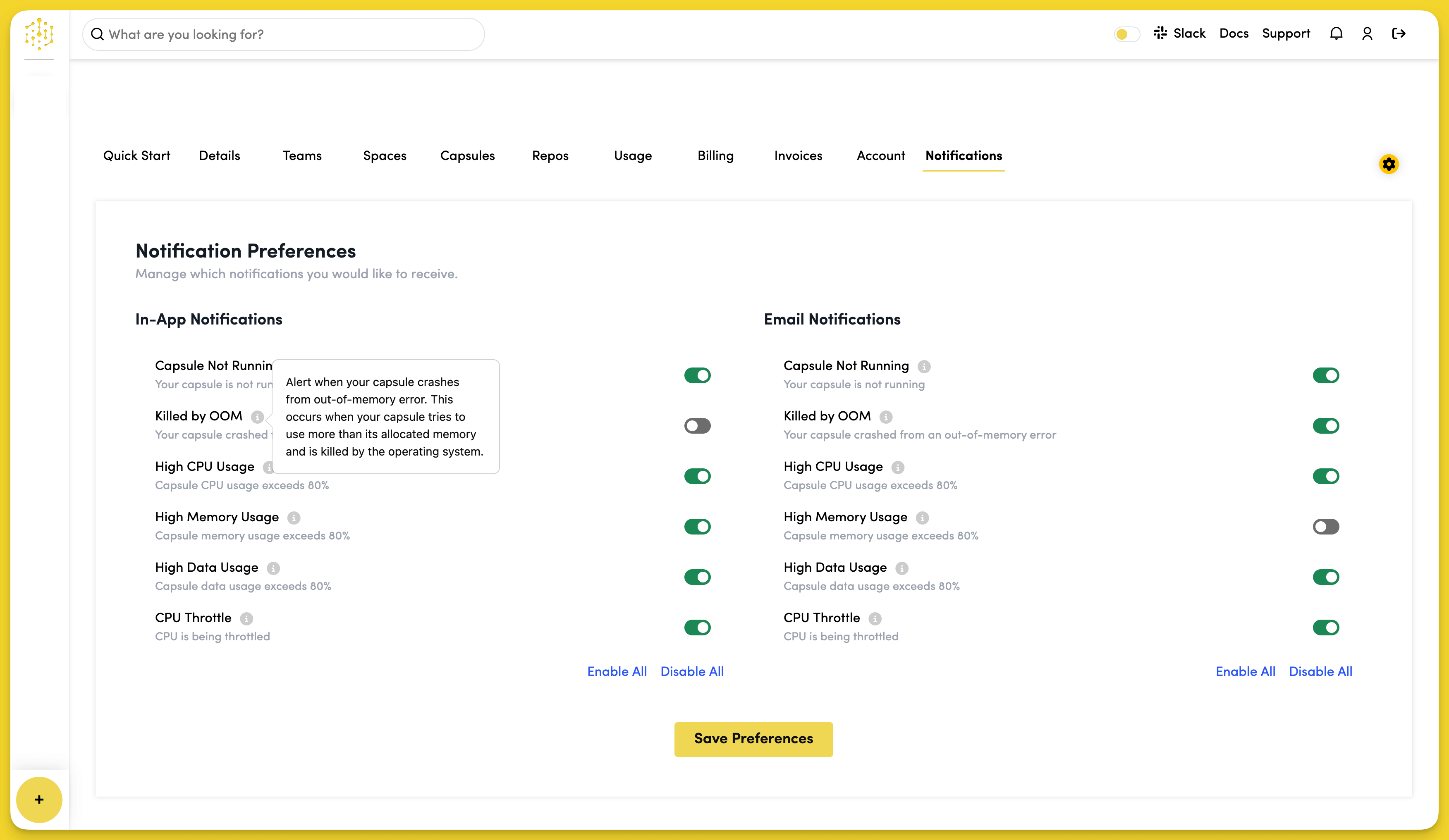 Notification Settings