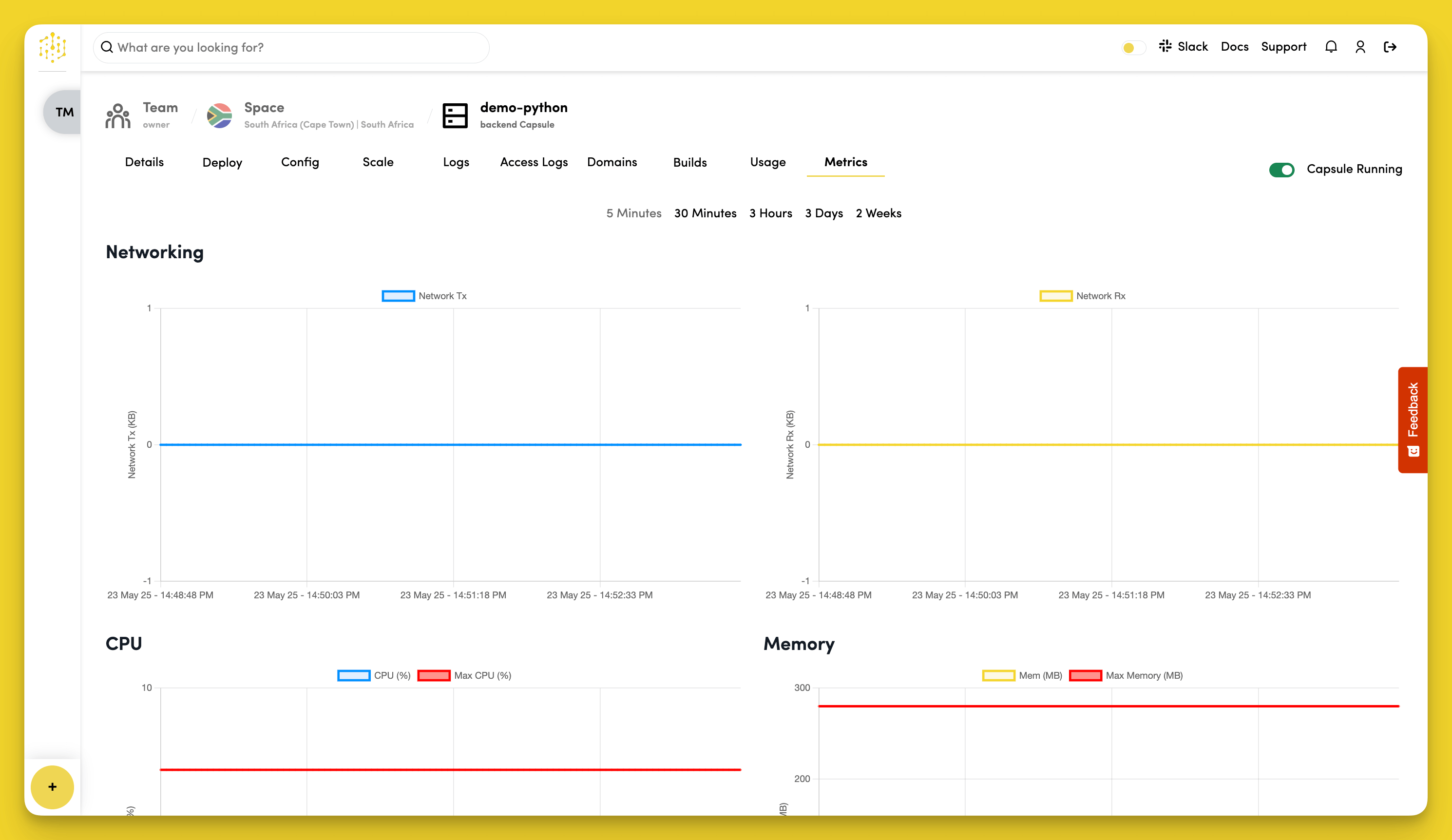 Monitor Capsule Metrics