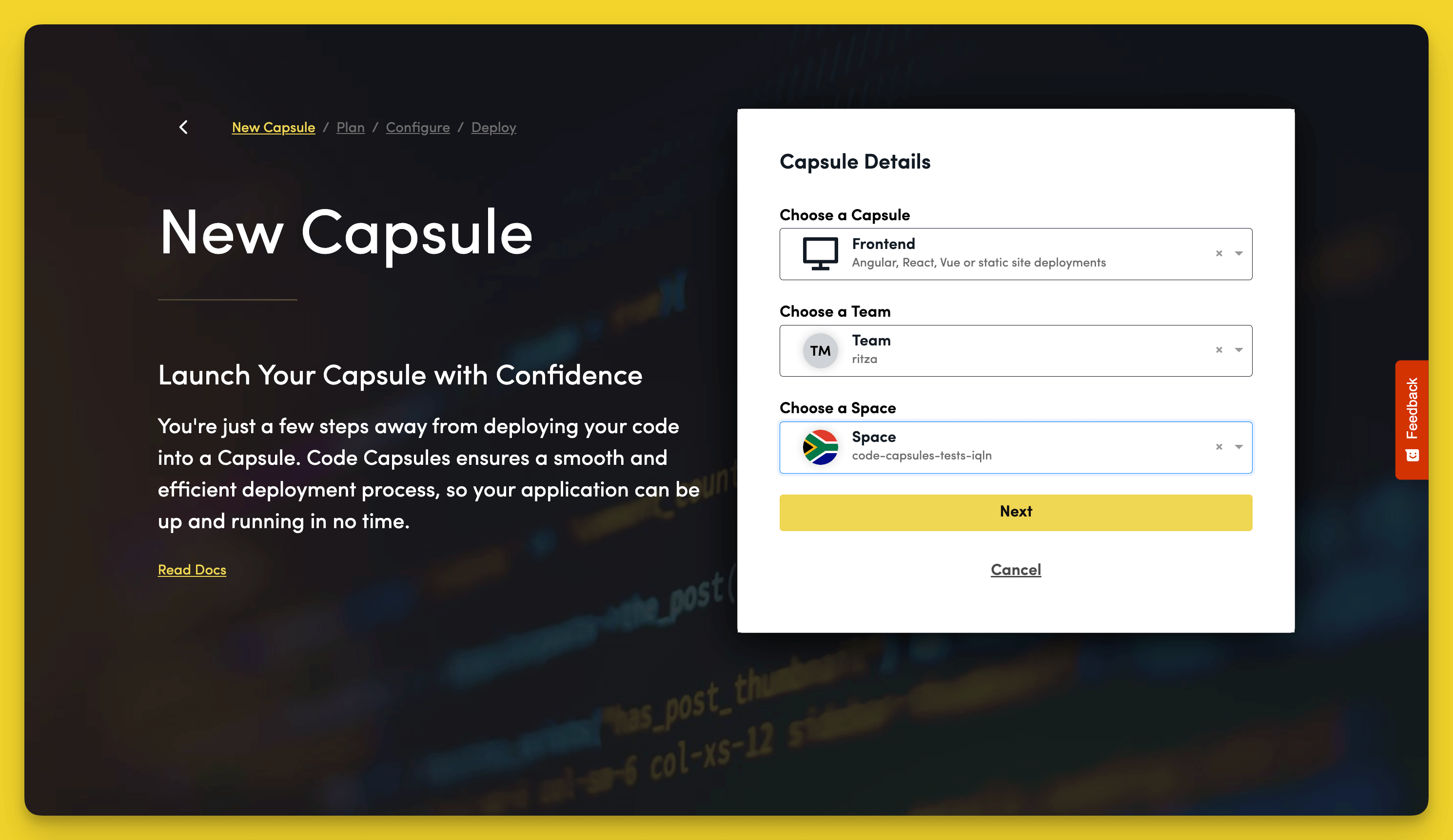 Enter Capsule Details