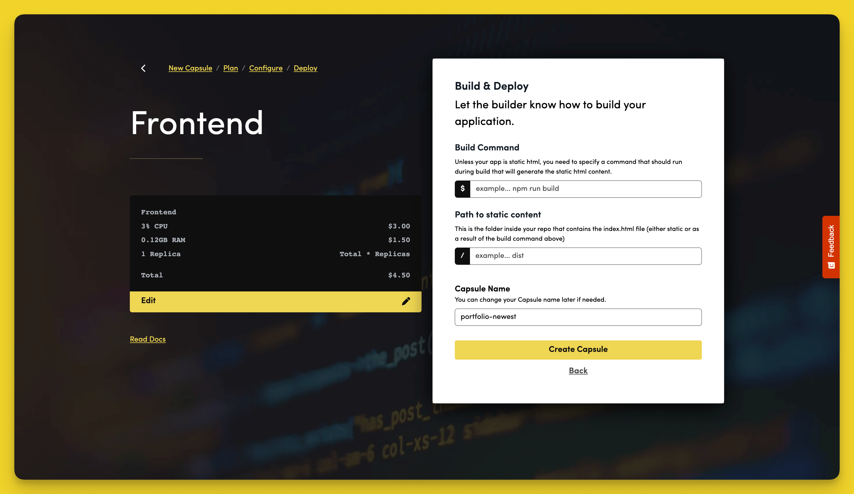 Capsule-Specific Settings