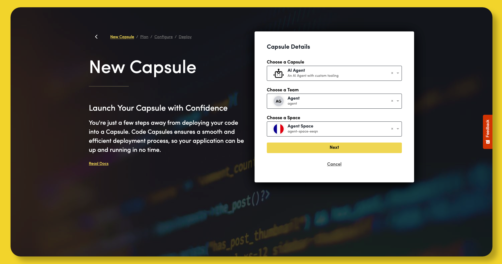 Create Agent Capsule