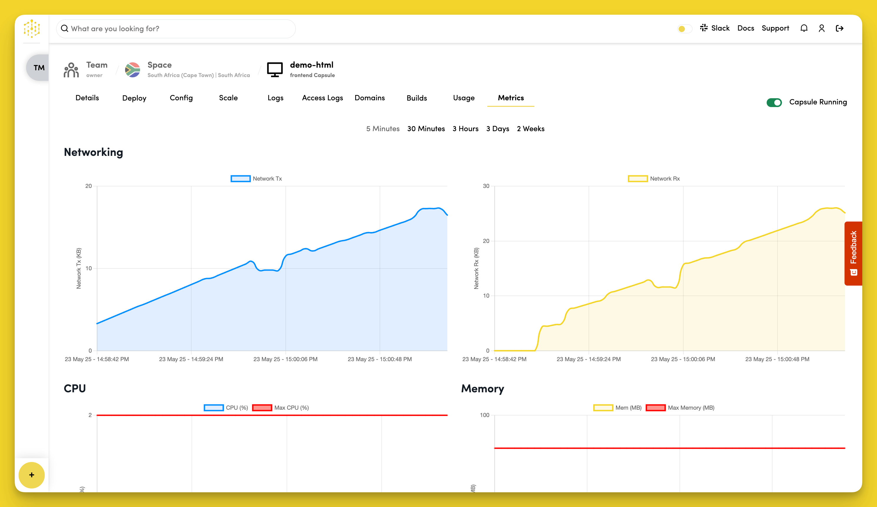 Monitor Capsule Metrics