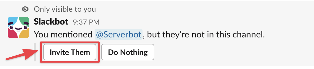 invite bot to channel