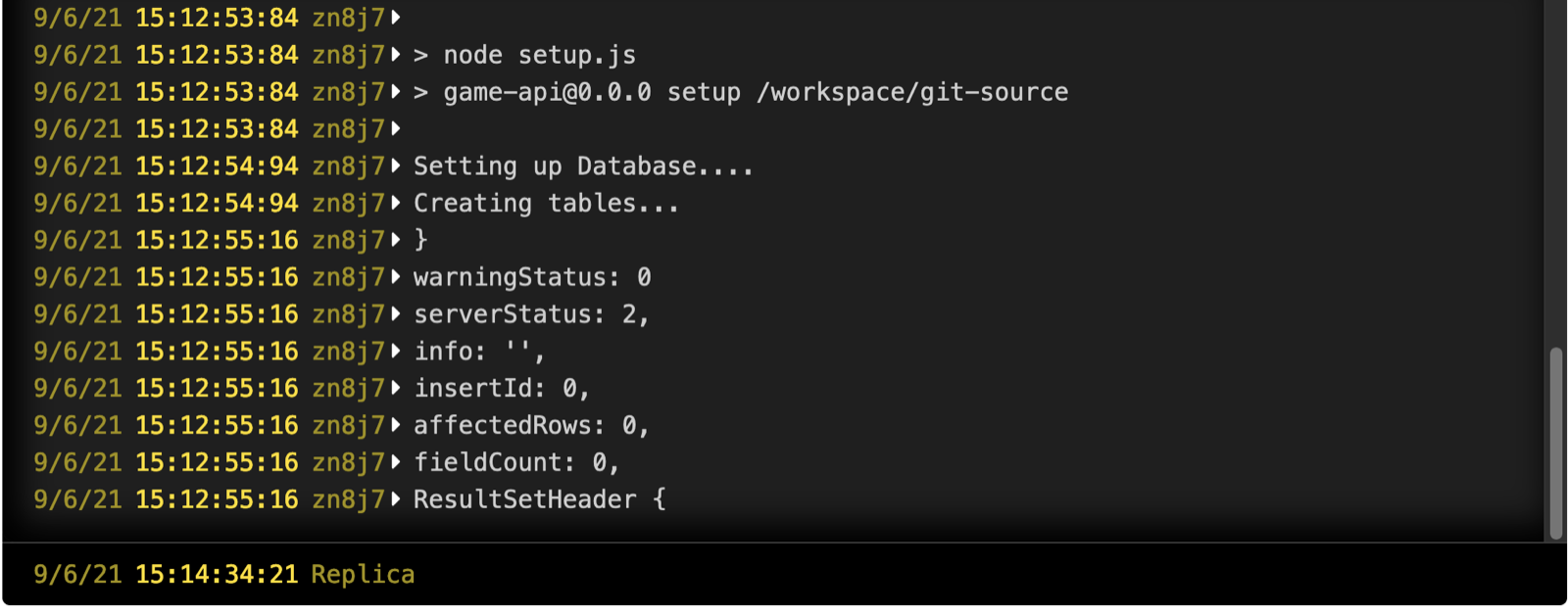 setup logs