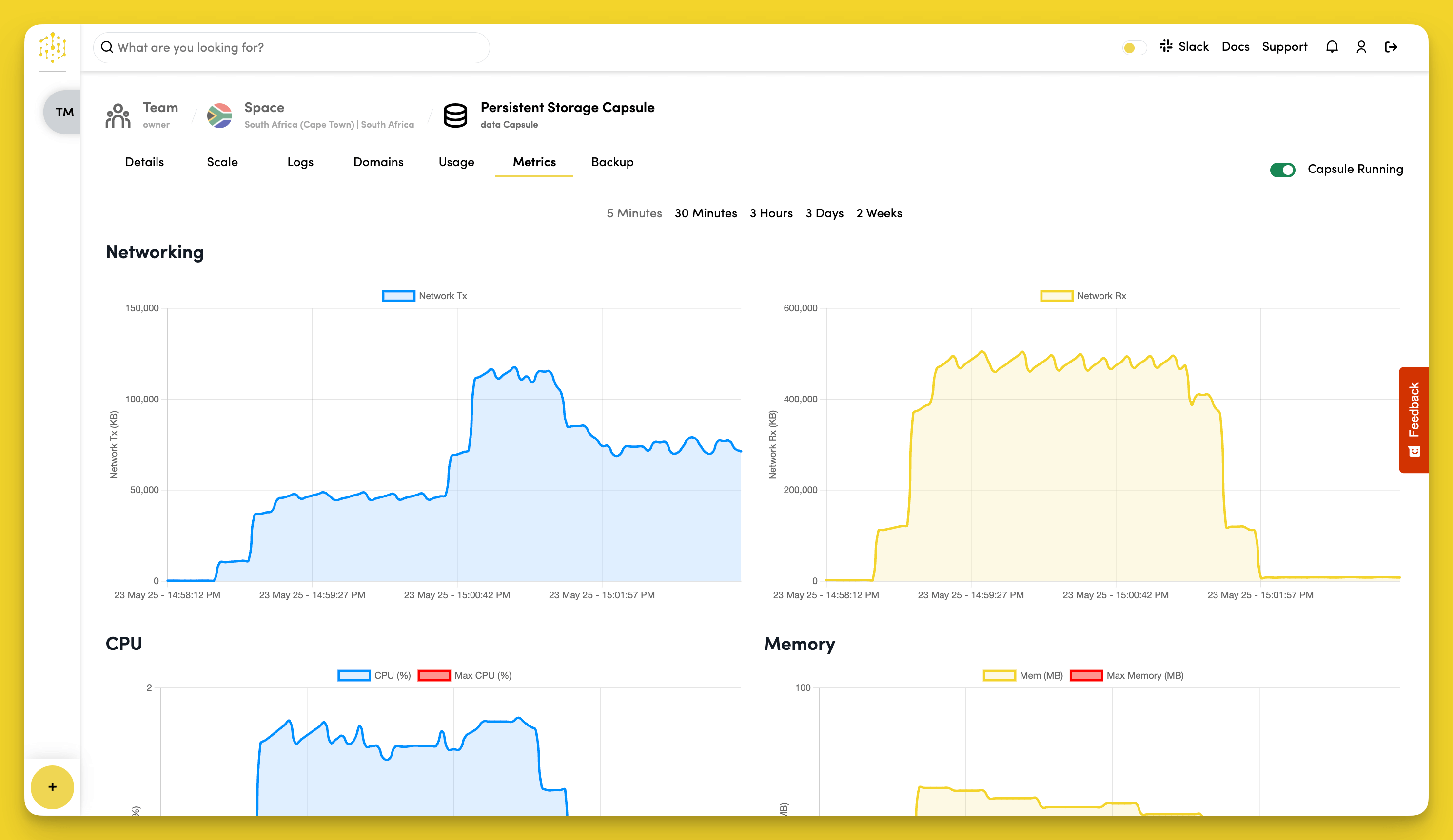Monitor Capsule Metrics