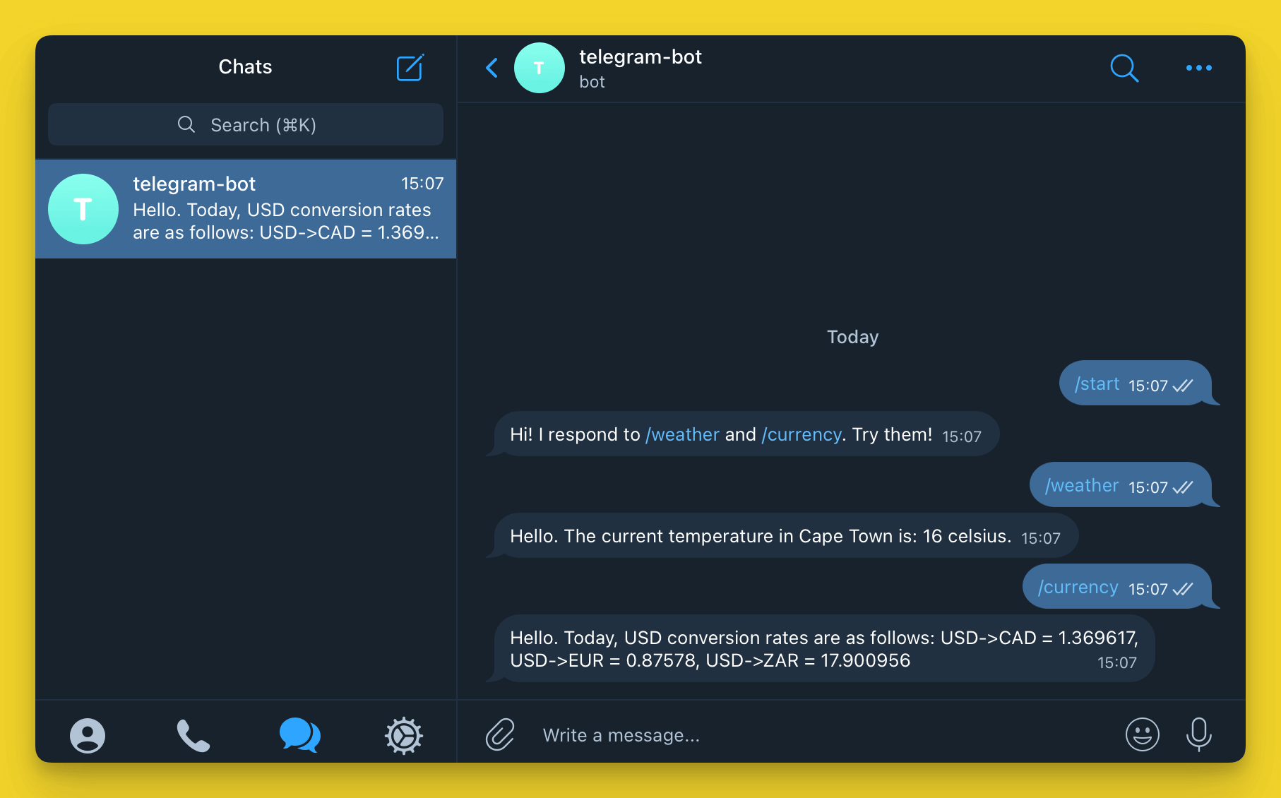 Telegram Bot Conversation