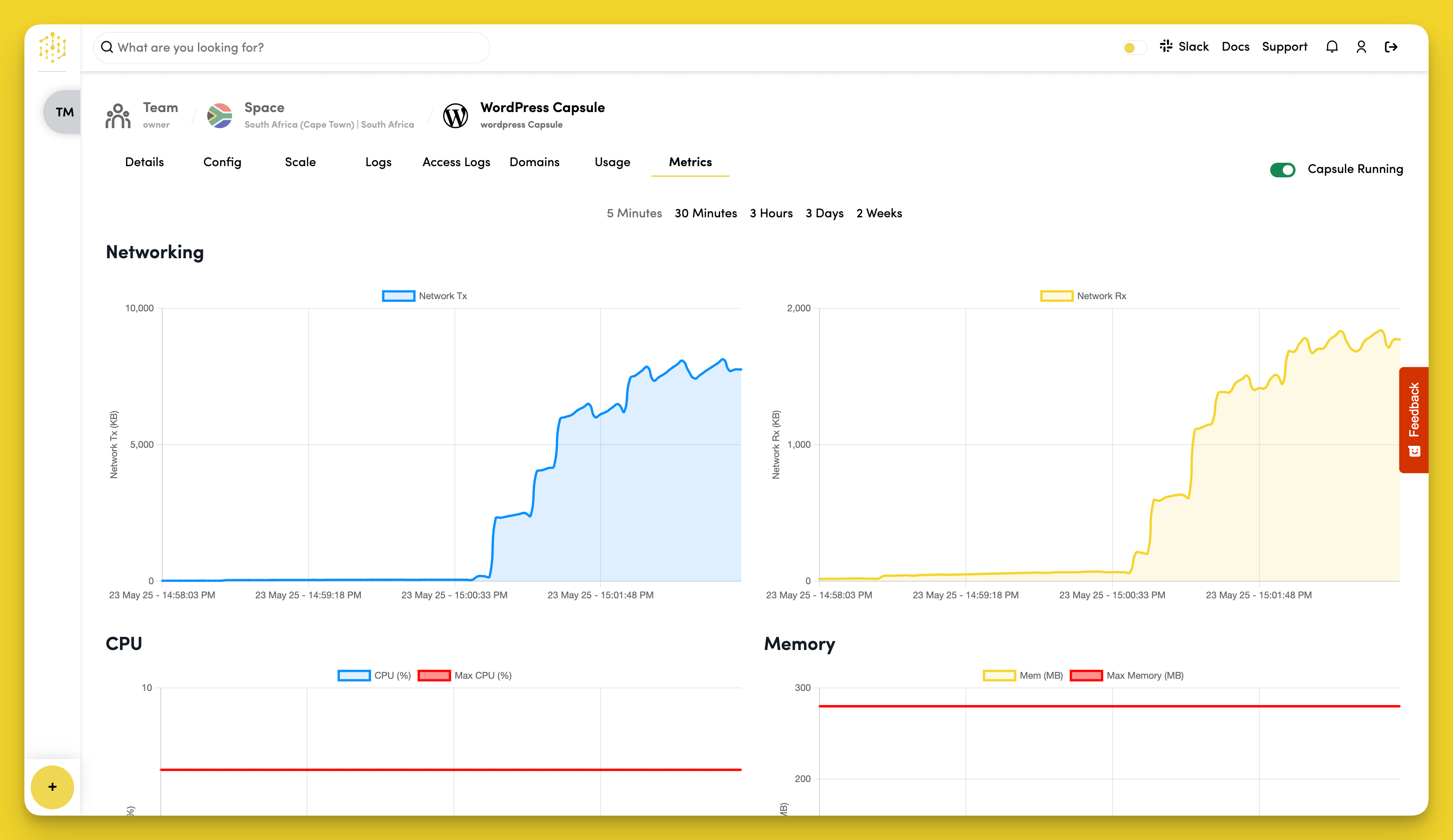 Monitor Capsule Metrics